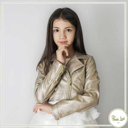 Giubbotto Miss Leod Oro - Abbigliamento Bambini Primavera Estate 2022 -codice articolo 5711-86