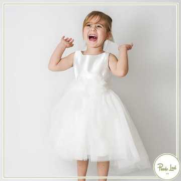 Abito Miss Leod Bianco - Abbigliamento Bambini Primavera Estate 2022 -codice articolo 4744