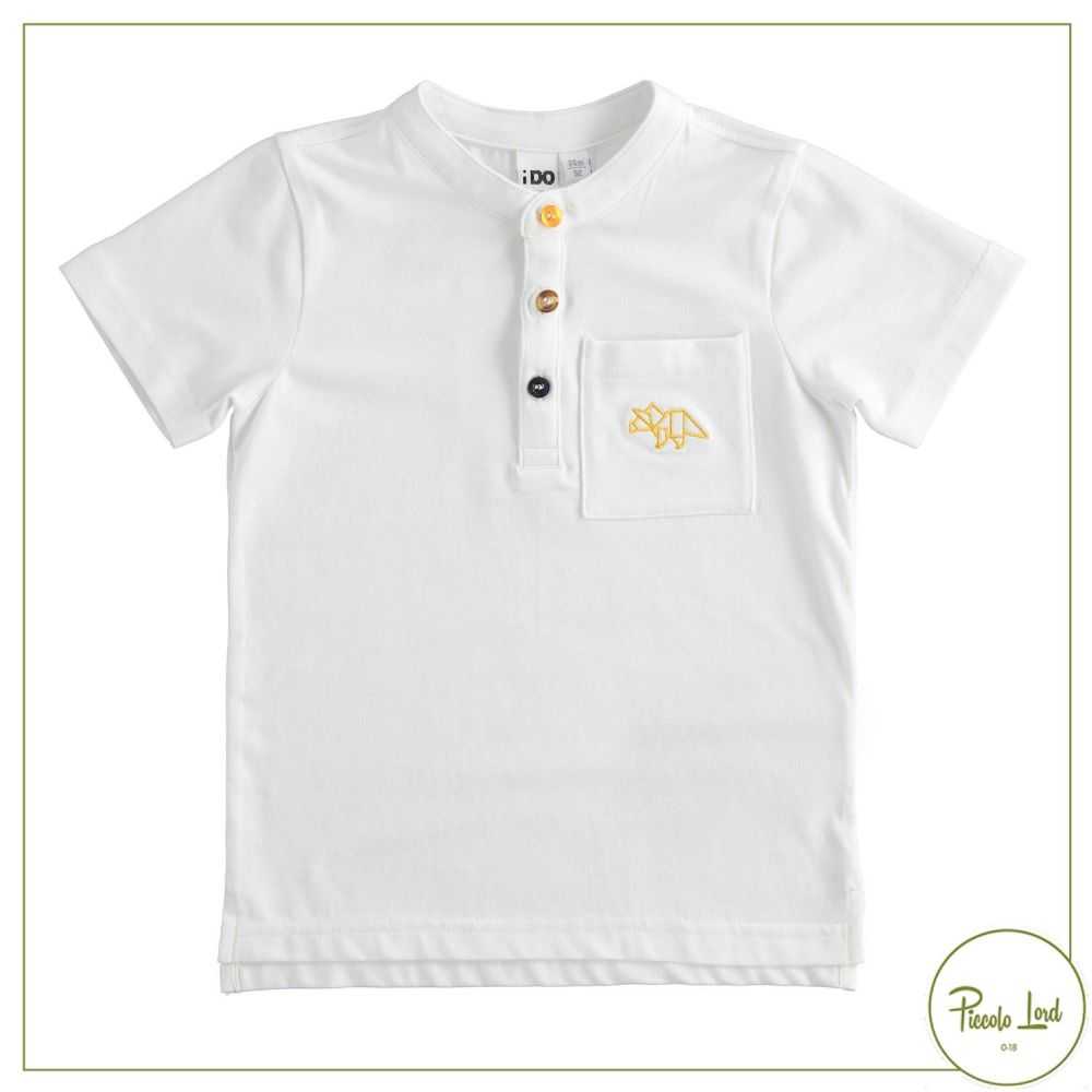 44233-T-shirt iDO Bianco-Abbigliamento Bambini Primavera Estate 2022