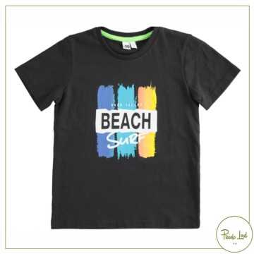 T-shirt iDO Nero Abbigliamento Bambini Primavera Estate 2022 44831