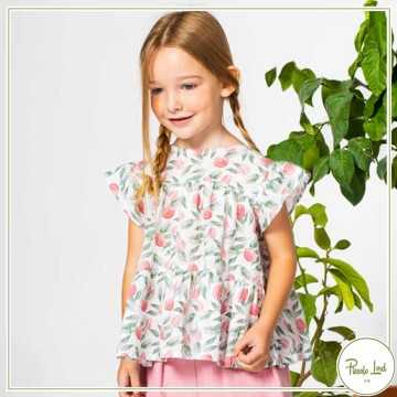 Blusa Fina Ejerique Rosa Abbigliamento Bambini Primavera Estate 2022 P22M06