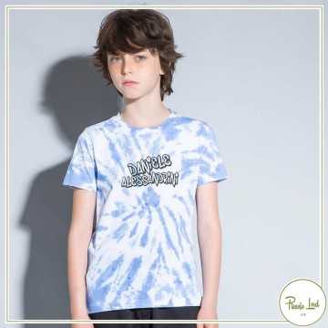 T-Shirt Alessandrini White/Sky - Abbigliamento Bambini Primavera Estate 2022 -codice articolo 1236M1016