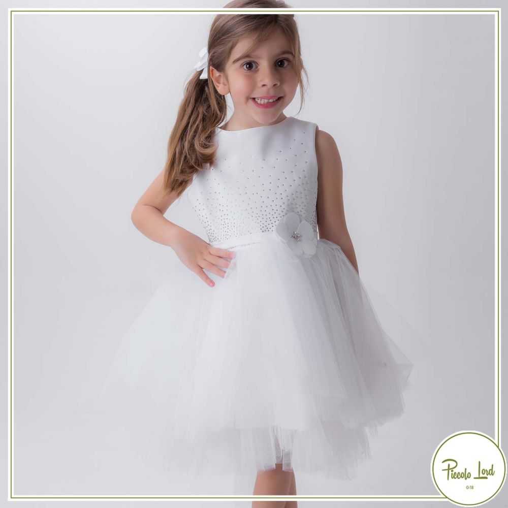 Vestito Miss Leod Bianco Abbigliamento Bambini Primavera Estate 2021 4609