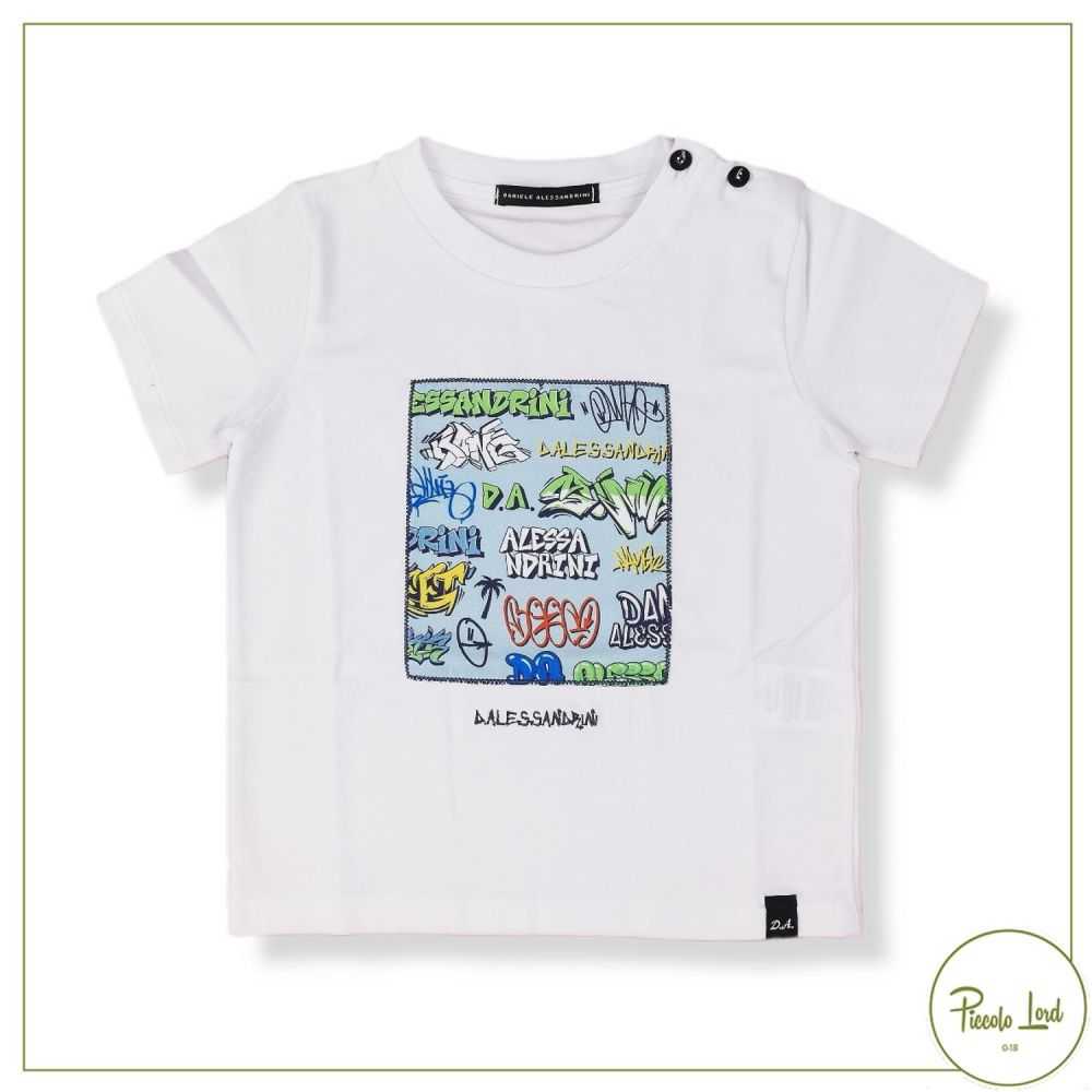 T-Shirt Alessandrini White Abbigliamento Bambini Primavera Estate 2022 1296M0750