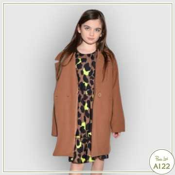 Cappotto J'Aimè Biscotto - Abbigliamento Bambini Autunno Inverno 2022 -codice articolo 4024G-CP