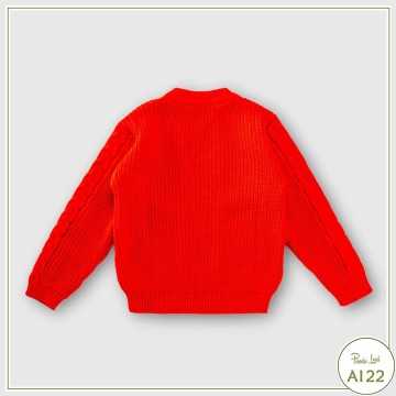 1291W0856-Maglia Alessandrini Orange Fluorescent-Abbigliamento Bambini Autunno Inverno 2022