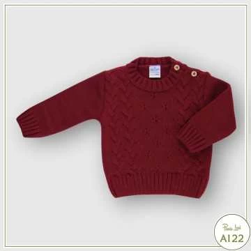 022MA-270-rs-Maglia Sardon Rosso-Abbigliamento Bambini Autunno Inverno 2022
