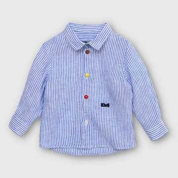 1295C0888-Camicia Alessandrini Righe-Abbigliamento Bambini Primavera Estate 2023