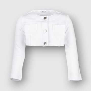 Giacca Elsy Bianco - Abbigliamento Bambini Primavera Estate 2023 -codice articolo 6402-bi-PE23
