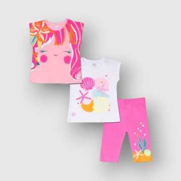 Completo Tuc Tuc Rosa - Abbigliamento Bambini Primavera Estate 2023 -codice articolo 11349542