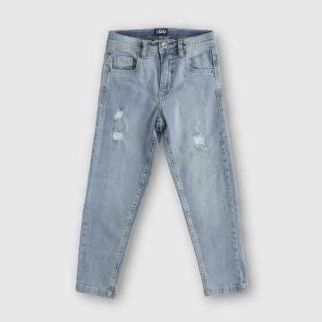 46435-Pantalone iDO Lavato Chiarissimo-Abbigliamento Bambini Primavera Estate 2023