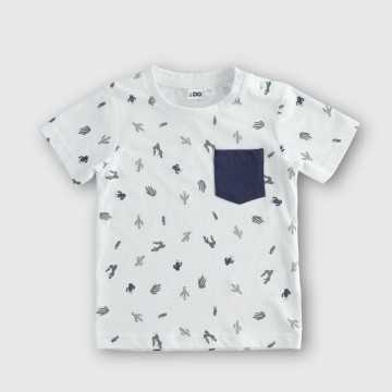 T-Shirt iDO Bianco-Verde - Abbigliamento Bambini Primavera Estate 2023 -codice articolo 46220
