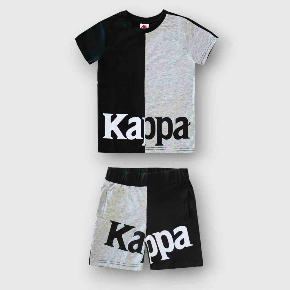 Completo Kappa Nero/Grigio - Abbigliamento Bambini Primavera Estate 2023 -codice articolo 3736K0026