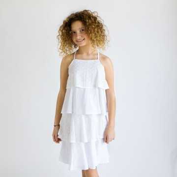 Abito Fracomina Bianco - Abbigliamento Bambini Primavera Estate 2023 -codice articolo FM0430