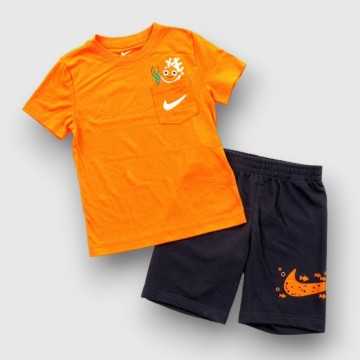 86K959-P6G-Completo Nike Arancione-Abbigliamento Bambini Primavera Estate 2023