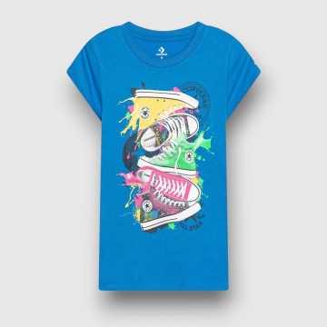 3CD728-B68-T-Shirt Converse Blu-Abbigliamento Bambini Primavera Estate 2023