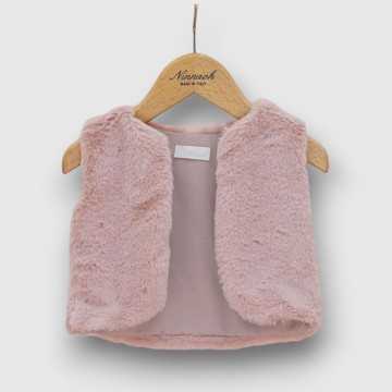 I23GI12-Gilet Ninnaoh Rosa antico-Abbigliamento Neonato Autunno Inverno 2023