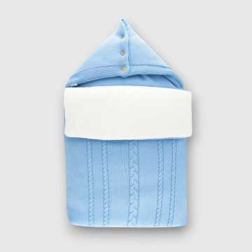 023AM-861-Sacco Sardon Azzurro-Abbigliamento Neonato Autunno Inverno 2023