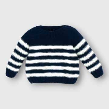 O23B16-Maglia Fina Ejerique Blu Navy-Abbigliamento Bambini Autunno Inverno 2023