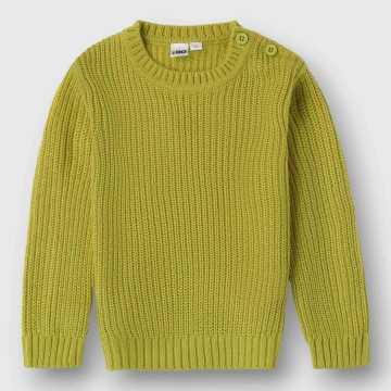 47409-Maglia iDO Verde Acido-Abbigliamento Bambini Autunno Inverno 2023