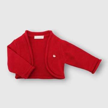 I2265-Giacchino Ninnaoh Rosso-Abbigliamento Neonato Autunno Inverno 2022