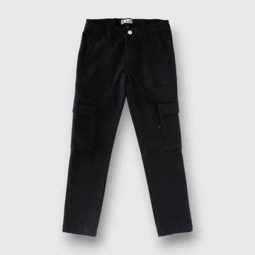 PSK0804-Pantalone Shako Nero-Abbigliamento Bambini Autunno Inverno 2023
