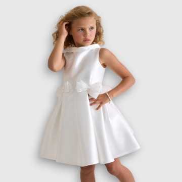 4908-Vestito Miss Leod Bianco-Abbigliamento Bambini Primavera Estate 2024