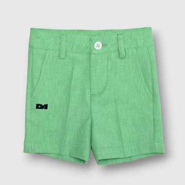 1296S00075-Short Alessandrini Verde-Abbigliamento Bambini Primavera Estate 2024