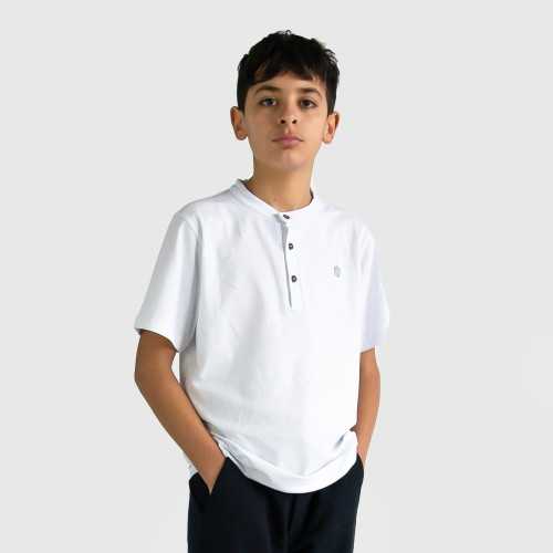 TSK0958-T-Shirt Shako Bianco-Abbigliamento Bambini Primavera Estate 2024