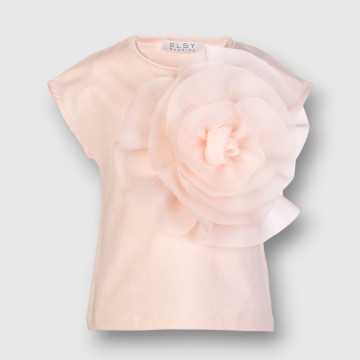 6904-PE24-T-Shirt Elsy Rosa Cipria-Abbigliamento Bambini Primavera Estate 2024