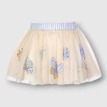 7004-PE24-Gonna Elsy Sabbia-Abbigliamento Bambini Primavera Estate 2024