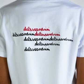 1236M00158-T-Shirt Alessandrini Bianco-Abbigliamento Bambini Primavera Estate 2024