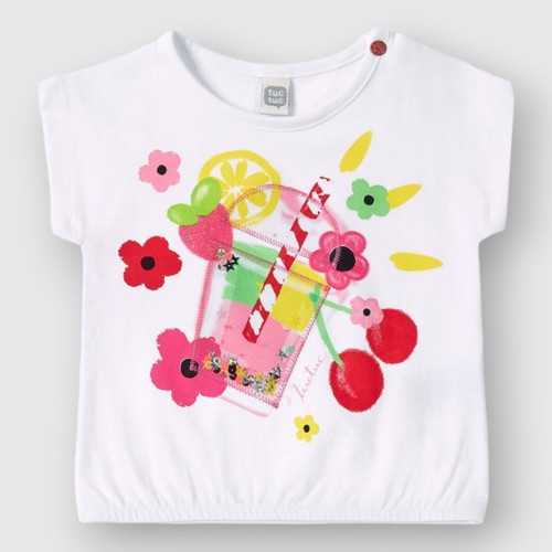 11369884-T-Shirt Tuc Tuc Bianco-Abbigliamento Bambini Primavera Estate 2024