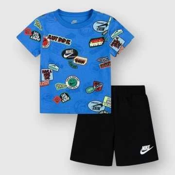 66L693-023-Completo Nike Blu-Abbigliamento Bambini Primavera Estate 2024