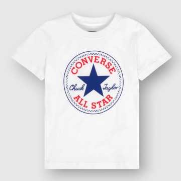 866500-001-T-shirt Converse Bianco-Abbigliamento Bambini Primavera Estate 2024
