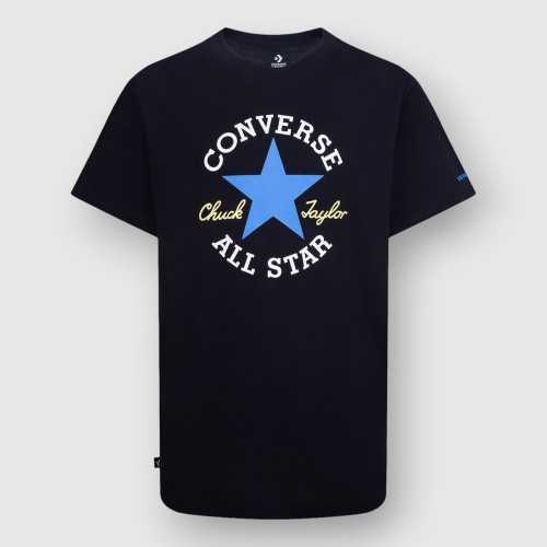 9CF394-023-T-shirt Converse Nero-Abbigliamento Bambini Primavera Estate 2024
