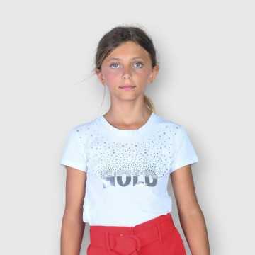 5067G-TS-T-shirt Jaime Bianco-Abbigliamento Bambini Primavera Estate 2024