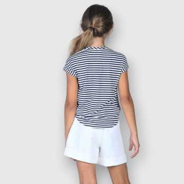 5081G-MG-T-shirt Jaime Blu-Abbigliamento Bambini Primavera Estate 2024