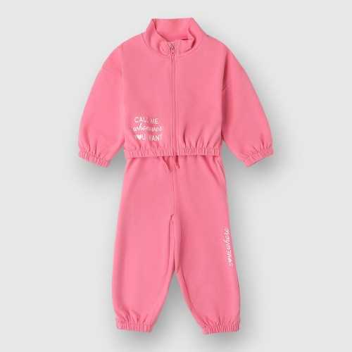 48276-Tuta iDO Rosa Confetto-Abbigliamento Bambini Primavera Estate 2024