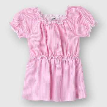 48727-Completo iDO Bianco-Rosa-Abbigliamento Bambini Primavera Estate 2024