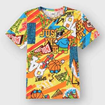48716-T-Shirt iDO Multicolor-Abbigliamento Bambini Primavera Estate 2024