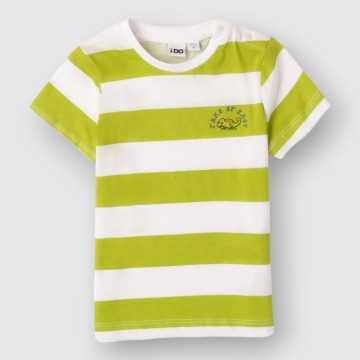48684-T-Shirt iDO Bianco-Verde-Abbigliamento Bambini Primavera Estate 2024