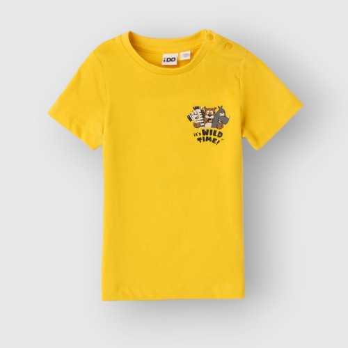 48683-T-Shirt iDO Giallo-Abbigliamento Bambini Primavera Estate 2024