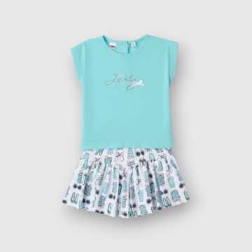 48724-Completo iDO Verde Menta-Abbigliamento Bambini Primavera Estate 2024