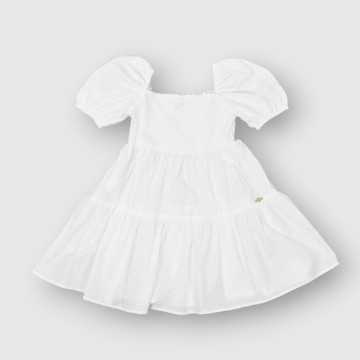 FM0932-Abito Fracomina Bianco-Abbigliamento Bambini Primavera Estate 2024