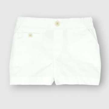 P24B48-Bermuda Fina Ejerique Bianco-Abbigliamento Bambini Primavera Estate 2024