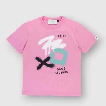 S24TIMMY3119-M-ro-T-Shirt Shoe Rosa-Abbigliamento Bambini Primavera Estate 2024