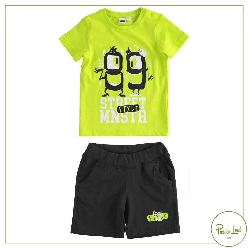 Completo iDO Verde Abbigliamento Bambini Primavera Estate 2021 42716