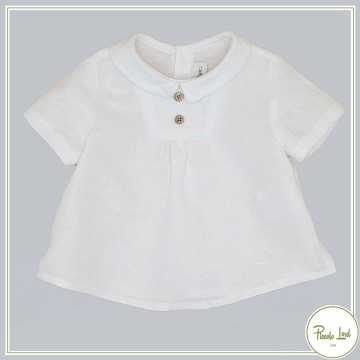 Camicia White Fina Ejerique Abbigliamento Bambini Primavera Estate 2021 P21B80