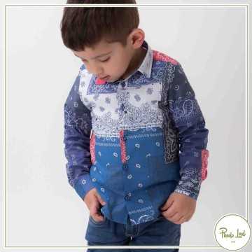Camicia Alessandrini Bluette - Abbigliamento Bambini Primavera Estate 2021 -codice articolo 1295C0561